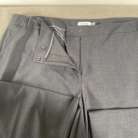 Calvin Klein Dress Pants Women's 24W High Rise Gray Office Business NWT - Picture 4 of 15
